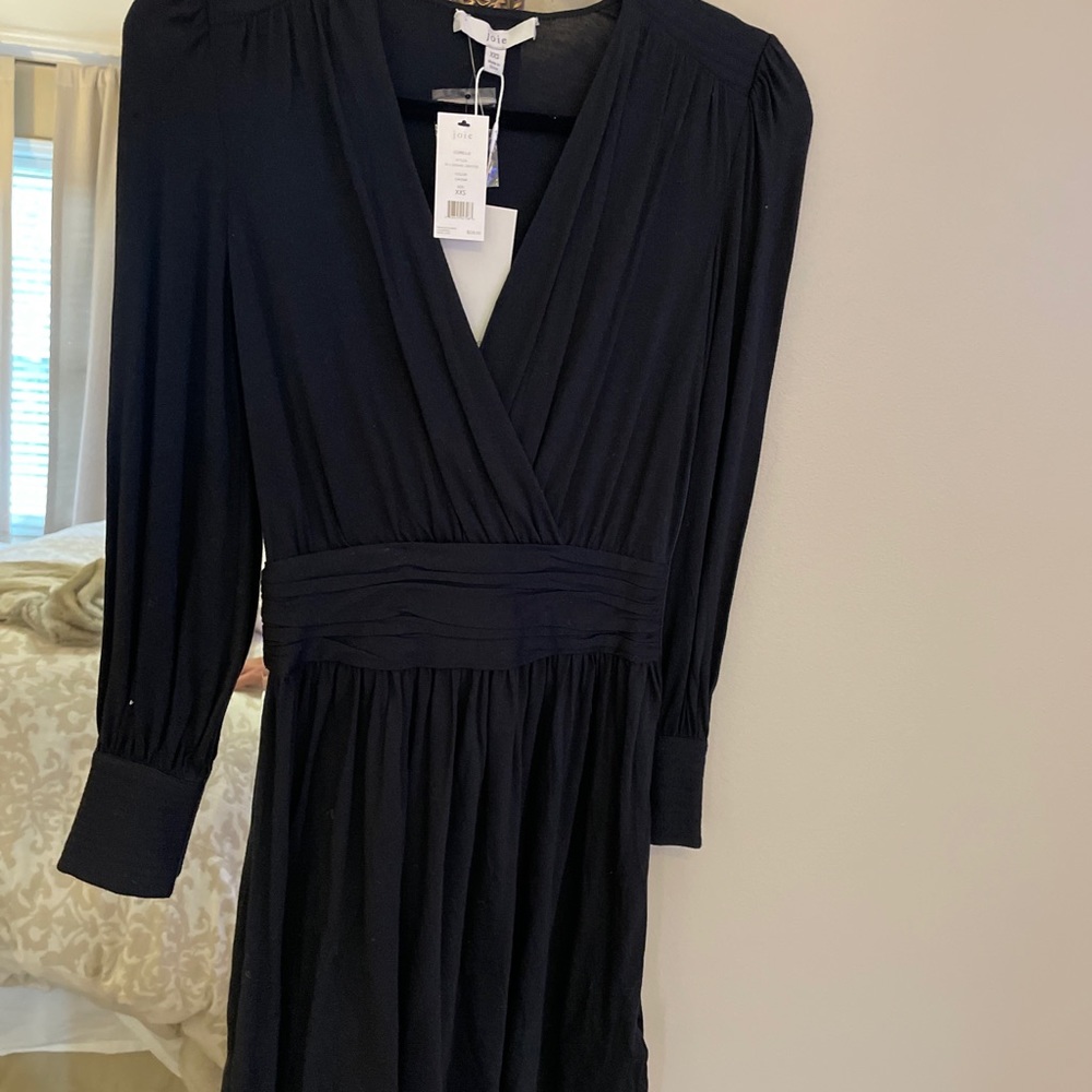 New Nordstrom’s JOIE BLACK faux wrap DRESS XXS 0-2